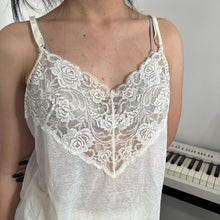 Load image into Gallery viewer, White Roses Lace Mesh Cami Top
