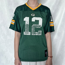 Load image into Gallery viewer, NFL Green Rodgers 12 Jersey Shirt Half Faded
