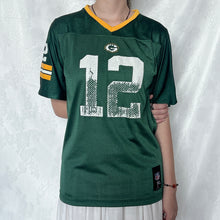 Load image into Gallery viewer, NFL Green Rodgers 12 Jersey Shirt Half Faded
