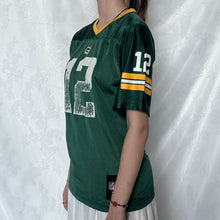 Load image into Gallery viewer, NFL Green Rodgers 12 Jersey Shirt Half Faded
