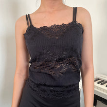 Load image into Gallery viewer, Black Opaque Lace Tube Cami Top
