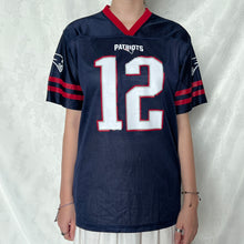 Load image into Gallery viewer, NFL Navy Blue Brady 12 Jersey Shirt
