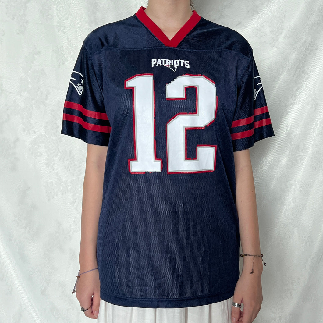 NFL Navy Blue Brady 12 Jersey Shirt