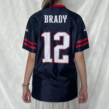 Load image into Gallery viewer, NFL Navy Blue Brady 12 Jersey Shirt
