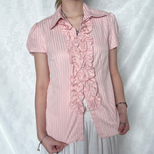 Load image into Gallery viewer, Light Pink Alice Ruffles Collar Short Office Sleeve Top
