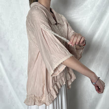 Load image into Gallery viewer, Axes Femme Apricot Lace Fancy Pearl Buttons Cardigan Top
