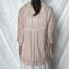 Load image into Gallery viewer, Axes Femme Apricot Lace Fancy Pearl Buttons Cardigan Top
