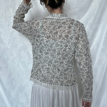 Load image into Gallery viewer, Grey Floral Victorian Cream Lace Outerwear
