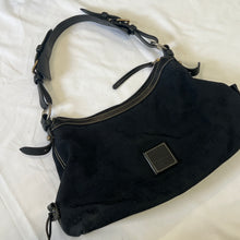 Load image into Gallery viewer, Black Faint Monogram Leather Buckles Handbag
