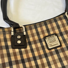 Load image into Gallery viewer, Beige Brown Plaid Leather Handbag
