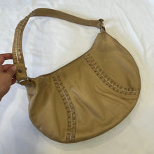 Load image into Gallery viewer, Light Mustard Brown Pleats Crescent Handbag
