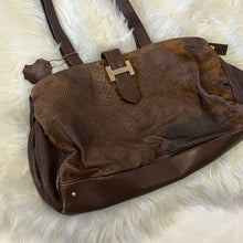 Load image into Gallery viewer, Brown Leather H Animal Handbag
