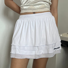 Load image into Gallery viewer, White Tennis Tier Mini Skirt
