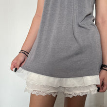 Load image into Gallery viewer, Grey Cotton White Alice Chest Short Sleeves Top
