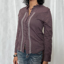 Load image into Gallery viewer, Dusty Purple Alice Vic Long Sleeve Button Top
