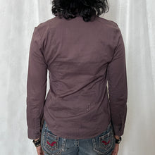 Load image into Gallery viewer, Dusty Purple Alice Vic Long Sleeve Button Top
