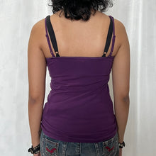 Load image into Gallery viewer, Purple Cotton Ruffles Chest Cami Top
