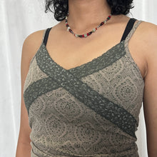 Load image into Gallery viewer, Sage Green Cotton Hippie Laced Cami Top
