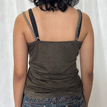 Load image into Gallery viewer, Grunge Green Cotton Hippie Beaded Cami Top
