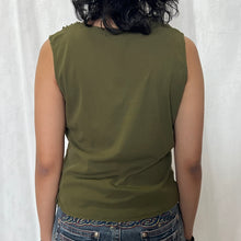 Load image into Gallery viewer, Green Ruffles Chest Sleeveless Top

