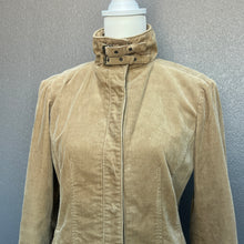 Load image into Gallery viewer, Cream Brown Corduroy Buckle Collar Jacket
