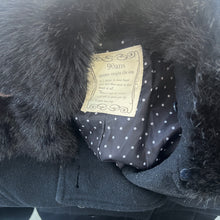 Load image into Gallery viewer, Black Button Down Fur Collar Jacket Coat
