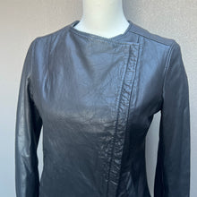 Load image into Gallery viewer, Black Leather Dual Zipper Jacket
