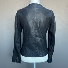 Load image into Gallery viewer, Black Leather Dual Zipper Jacket
