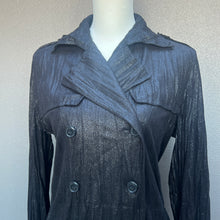 Load image into Gallery viewer, Black Textured Faux Leather Long Coat

