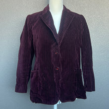 Load image into Gallery viewer, Burgundy Corduroy Velvet Stripes Jacket
