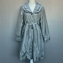 Load image into Gallery viewer, Grey Windbreaker Button Coat Long
