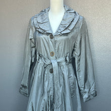 Load image into Gallery viewer, Grey Windbreaker Button Coat Long
