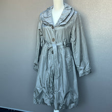 Load image into Gallery viewer, Grey Windbreaker Button Coat Long
