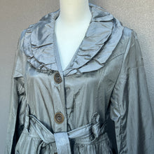 Load image into Gallery viewer, Grey Windbreaker Button Coat Long
