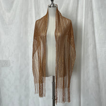 Load image into Gallery viewer, Gold Brown Shimmer Scarf
