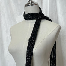 Load image into Gallery viewer, Black Shimmer Spacey Scarf
