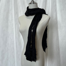 Load image into Gallery viewer, Black Knit Spacey Scarf
