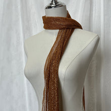 Load image into Gallery viewer, Gold Brown Shimmer Scarf
