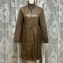 Load image into Gallery viewer, Brown Leather Long Coat
