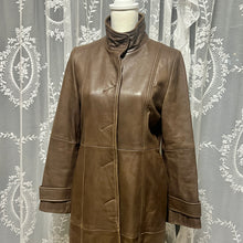 Load image into Gallery viewer, Brown Leather Long Coat
