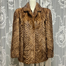 Load image into Gallery viewer, Brown Stripes Boxy Fur Coat (SG)
