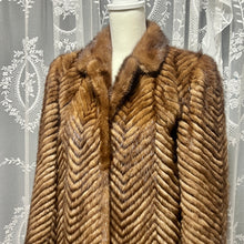 Load image into Gallery viewer, Brown Stripes Boxy Fur Coat (SG)
