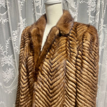 Load image into Gallery viewer, Brown Stripes Boxy Fur Coat (SG)

