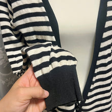 Load image into Gallery viewer, Black White Smaller Stripes Cardigan Jacket
