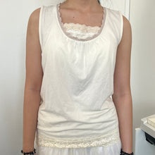 Load image into Gallery viewer, Cream Sleeveless Lace Chest Top
