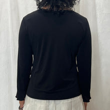 Load image into Gallery viewer, Black Cotton Layers Hippie Top Long Sleeves
