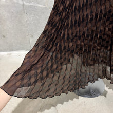Load image into Gallery viewer, Brown Plaid Pleated Maxi Skirt
