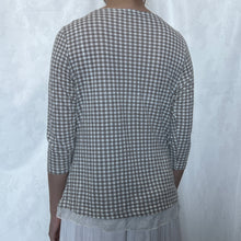 Load image into Gallery viewer, Brown Grey Grid Cotton Mori Kei Long Sleeves Top
