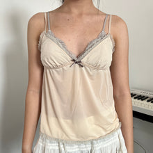 Load image into Gallery viewer, Beige Brown Coquette Cami Top
