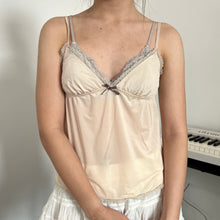 Load image into Gallery viewer, Beige Brown Coquette Cami Top
